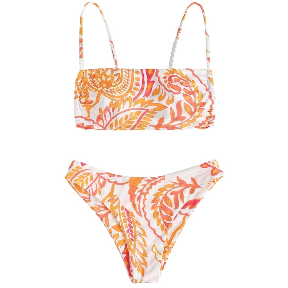 Tropical Print Bikini Set